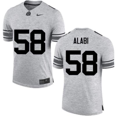 NCAA Ohio State Buckeyes Men's #58 Joshua Alabi Gray Nike Football College Jersey KQY0745HL